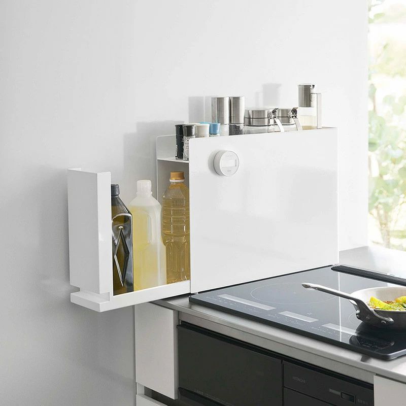 Sink Side Racks - 調味料ラック スライドラック 収納 引き出し キッチン スライド式 戸棚収納 引き出し調味料収納ラック 引き出し 隙間収納 コンパクト スリム 省スペース 防塵