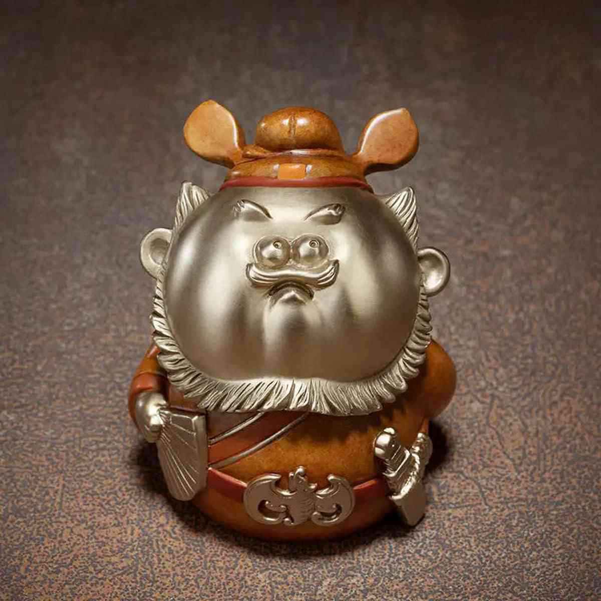 風水（高さ75mm×巾55mm×奥行50mm） フィギュア 仏像 疫病除けの神 魔除け お守り 置物 銅製 神像 人形 鍾馗様 鍾馗像 可愛い