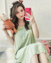 ノンワ ナイトブラ キャミソール ロング 女の子 レディース スクエアネック 綿 カップなし パジャマ ルームウェア タンクトップ