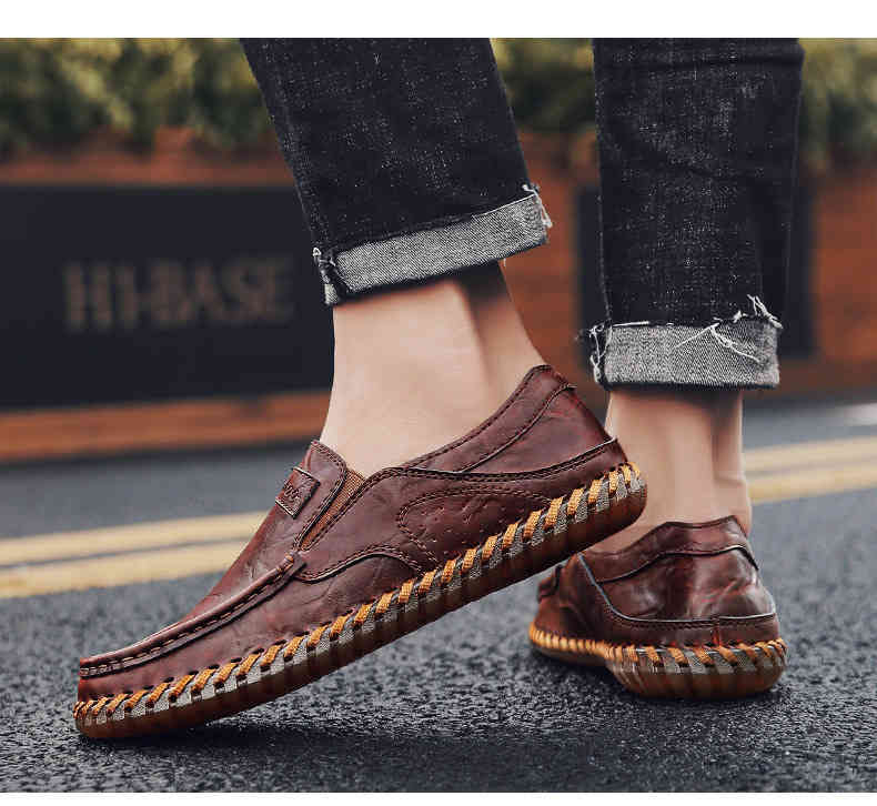 紳士靴 メンズ 防滑 撥水 軽量 カジュアル モカシン ビジネスシューズ ローファー デッキシューズ メンズ 本革 幅広