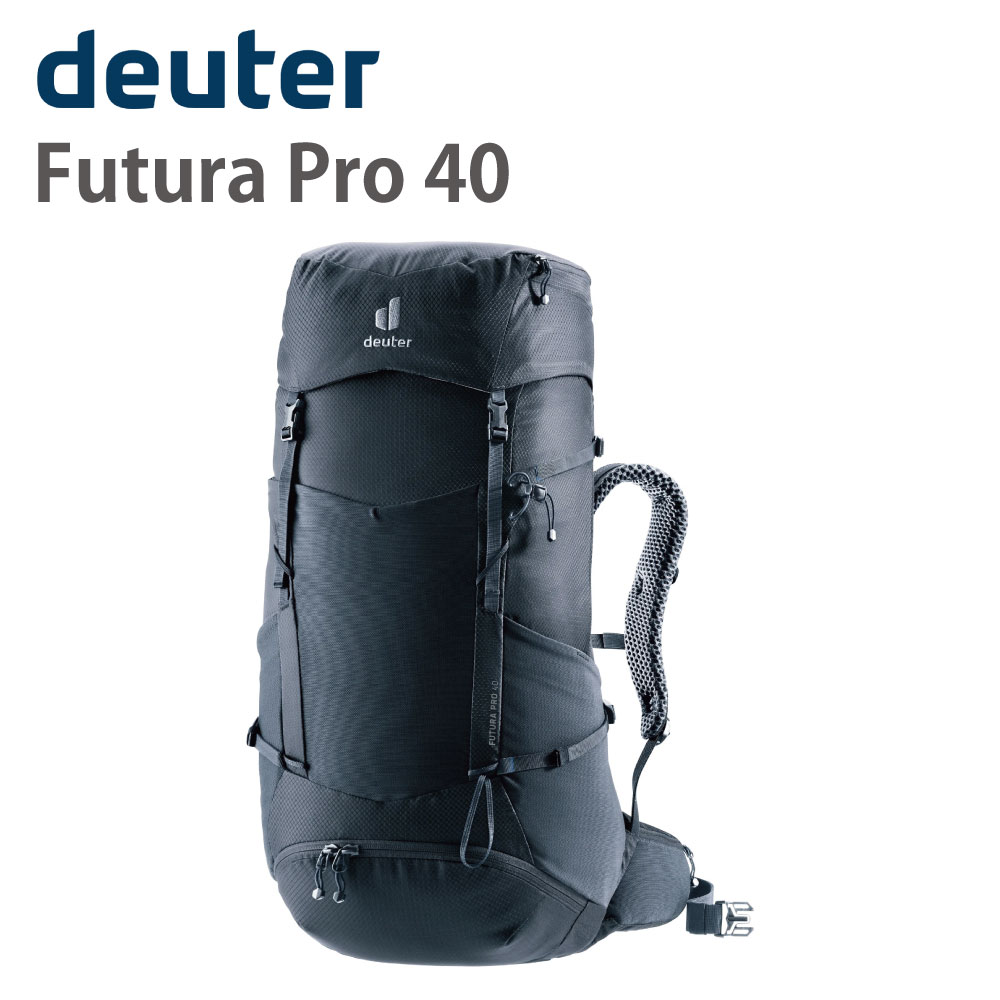 ドイター フューチュラ Pro 40 ブラック deuter FUTURA PRO 40 40L black登山 リュック バックパック 通気 背面メッシュ レインカバー付 テント泊 小屋泊 トレッキング ザック