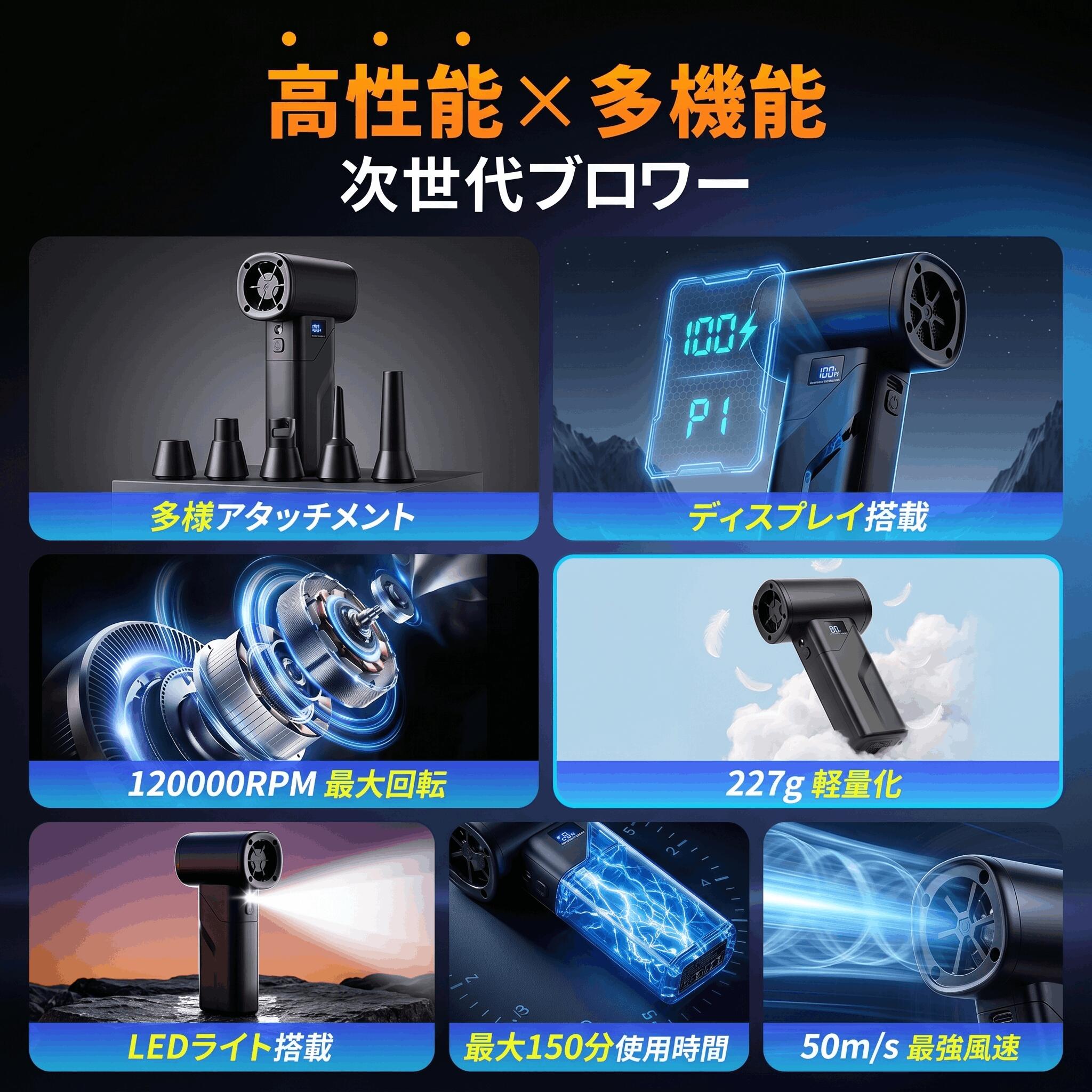 ＼★新着商品限定価格★／エアダスター 2026最新モデル 電動 充電式 コードレス ブロ...