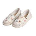 【期間限定最大15%OFF】スリッポン スニーカー 布 綿麻 シューズ スニーカー レディース 婦人靴 スリッポン レディース 軽量 ローカット フラット ブルー旅行 花柄 美脚 靴 ウォーキングシューズ パイソン 散歩 滑りにくい 疲れない 通気性 刺繍 おしゃれ 靴 夏
