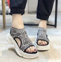 【期間限定最大15%OFF】スポーツサンダル レディース スニーカーサンダル 厚底サンダル 歩きやすい 痛くない ニット 柔らかいクッション 防滑 軽量 カジュ...
