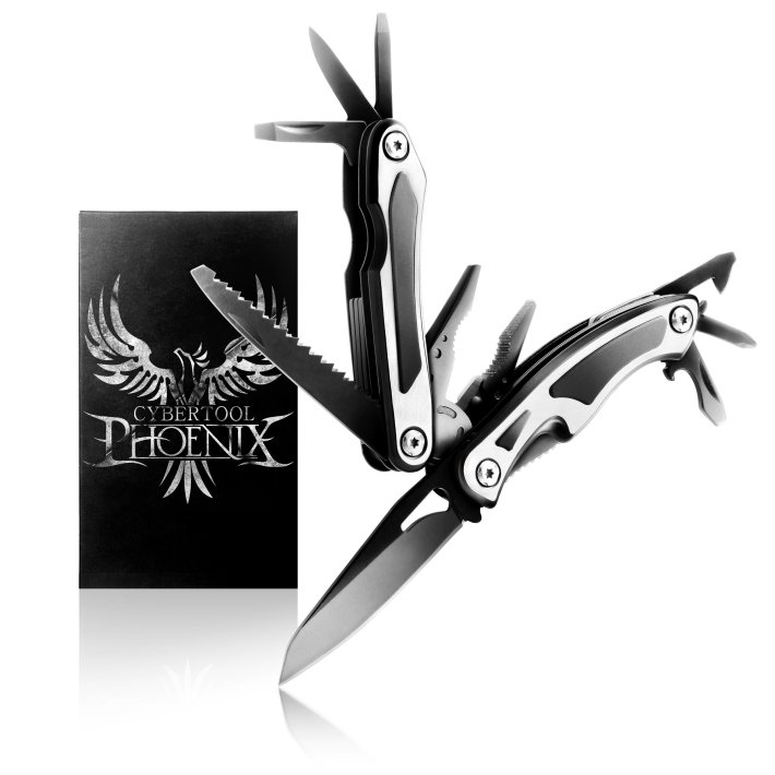 Phoenix マルチツール ナイフ ペンチ 13-in-1 ブラック 収納ケース付き/マルチナイフ