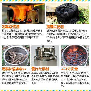 【送料無料】【ポイント5倍】ステンレス製ウッドストーブ