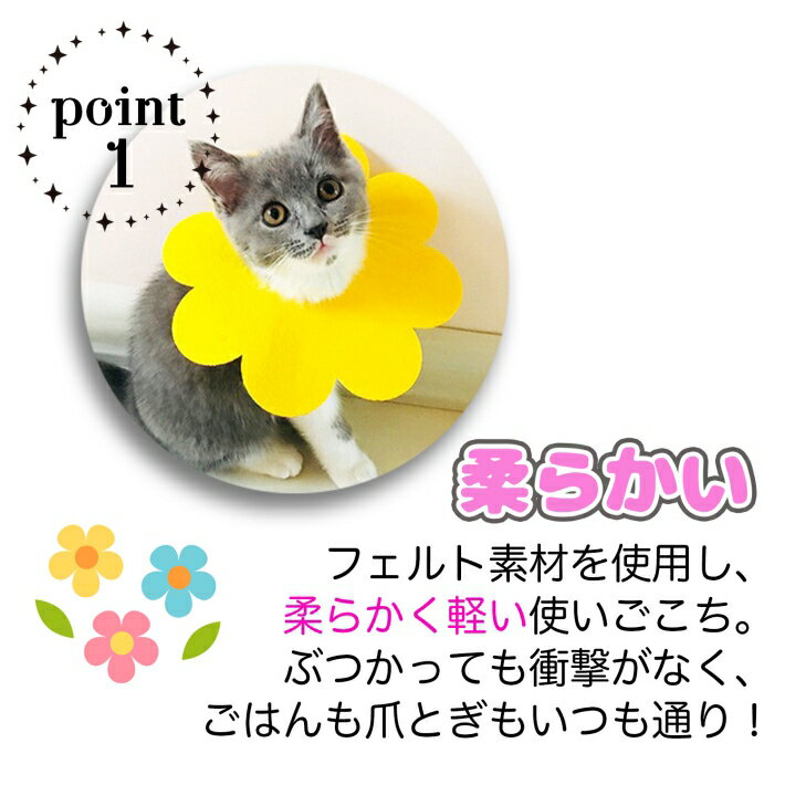 楽天市場 ペット 猫 犬 エリザベスカラー 5枚セット 軽量 フェルト 術後の必需品 傷の保護 ストレス軽減 カラー Xs S M L レッド ピンク イエロー エリザベスカラーひまわり 雑貨ペットいい物いっぱいraramart