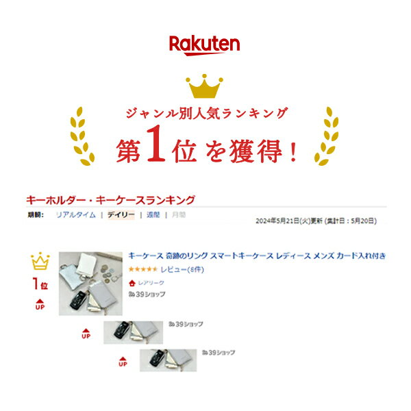 ＼ご好評につき新色追加！／【SNSで話題：奇跡のリング】キーケース スマートキー ...