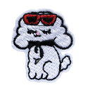 【6/5限定 確率1/2で最大300%P還元:要エントリー】ワッペン 刺繍 アイロン接着 縦4.2cm×横3.7cm 犬 dog 動物 アイロンワッペン 手芸 ...