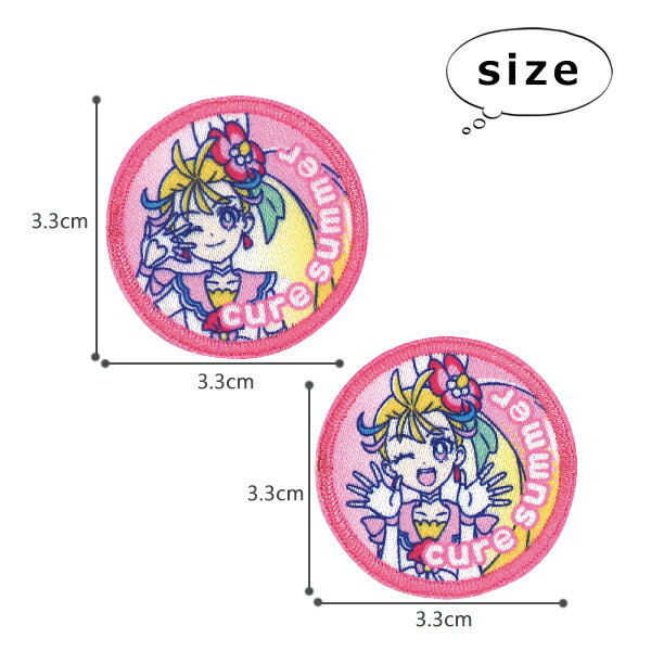 楽天市場 トロピカル ジュ プリキュア ワッペン キャラクター 2枚セット 刺繍 キュアグレース 縦3 3cm 横3 3cm 女の子 アイロン シール 手芸 かわいい 正規品 入園 入学 わっぺん アップリケ レアリーク