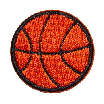 ワッペン 刺繍 アイロン接着 縦3cm×横3cm バスケットボール スポーツ デコ 入園 入学 かわいい おしゃれ わっぺん アップリケ あっぷりけ wappen マスク用小さいサイズ マスク用小さいサイズ