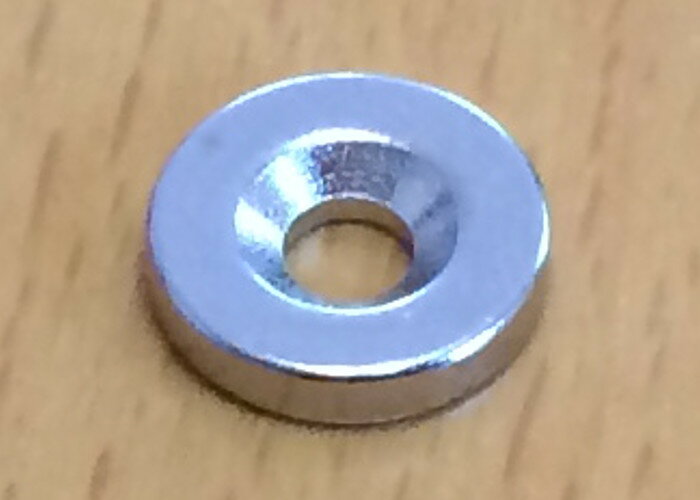 ネオジム磁石 皿穴φ8mm×4mm(N35) 1個超