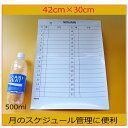吸着シート月間予定(ホワイトボード)ペン付き!!高さ420mm 幅300mm