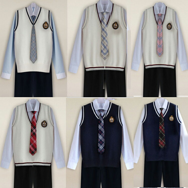 楽天ラシニコ【20種選べる男子制服】卒業式 スーツ 学生服 男の子 5点セット 学校制服 Vネック ニットベスト スクールベスト シャツ バッジ付 ネクタイ付 長ズボン ジュニアスーツ フォーマルスーツ 通学 入学式 お受験 キッズ 七五三 結婚式 発表会 XS-3XL ラシニコ