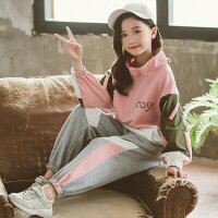 セットアップキッズジャージ女子上下セット長袖春秋秋着ジュニア2点セット子供服セットアップパーカ長ズボントレーナースポーツウェア運動着可愛いおしゃれ新品120cm130cm140cm150cm160cm170cm