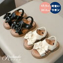 ベビーサンダル リボン キッズ サンダル 女の子 蝶結び PU ビーチサンダル ジュニア 子ども キッズシューズ フォーマル ローヒール 子供靴 夏 海 女児 靴 花火 シューズ お出かけ 通園 通学 子供シューズ おしゃれ 夏用 歩きやすい 疲れない 16 17 18 19 20(4)