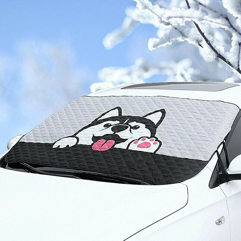 カーフロントカバー 車のスノーカバー フロントガラスカバー 車保護シート 自動車カバー 車用凍結防止カバー 車 サンシェード 雪対策 挟み耳設計 盗難防止 遮光 断熱 防水 防風 雨 雪 風 ほこり キズ 紫外線対策 四季兼用