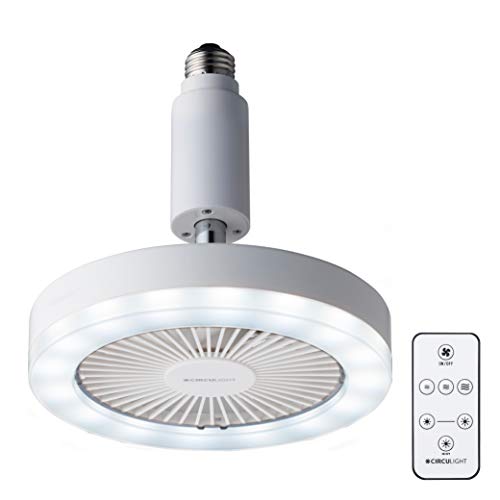 ドウシシャ サーキュライト ソケットシリーズ E26モデル 昼白色 60W相当 風量3段階 リモコン付き ホワ..