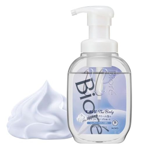 ビオレuザボディ〔TheBody〕泡タイプピュアリーサボンの香りポンプ540ml「高潤滑処方の生クリーム泡」ボディソープ清潔感のあるピュアリーサボンの香り