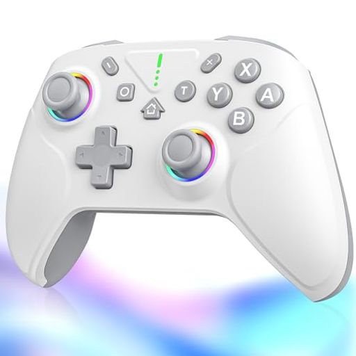 【2025革新モデル】Switch2コントローラーSwitch1/2代対応ダブルホール機能TURBO連射機能マクロ機能背面ボタン付き9色RGBライト1000mAh..