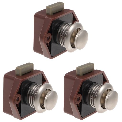 NUOLUXキャンピングカー用プッシュロック3個セットキャビネット引き出しドアラッチキーレスカムロック4.8X4.1X12Cm軽量102GRvアクセサリー