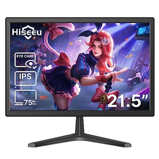 Hiseeu 1080P IPS 21.5インチ 監視用モニタ スピーカー付き 防犯モニタ
