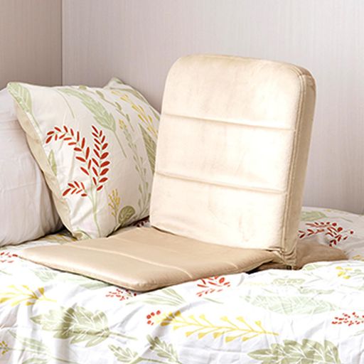 ドウシシャいつでもどこでも背もたれコンパクト座椅子ベッド上オシャレでかわいい薄型軽量スリム折り畳..