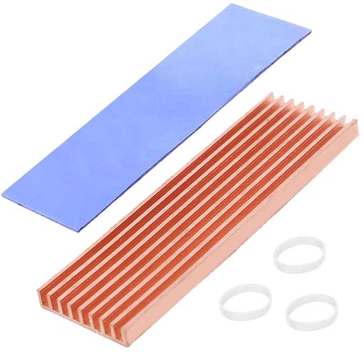 Haojiaho純銅ヒートシンク70mmx21mmx6mm熱暴走対策M.2SSDPS5メモリノートPC用ヒートシンク