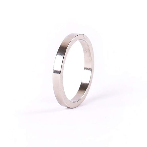 【手品 マジック】Magnetic PK Ring/磁気付き指輪 マグネットリング コインディスアピアリング 近景マジック道具 (20mm, ミニ 銀)