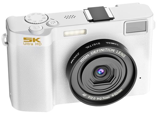 Moledro5Kスマホに送れるデジカメデジタルカメラWIFI転送機能6400万画素デュアルレンズ64GBマイクロSDカード付き18倍デジタルズームオートフォーカス機能手振れ補正ウェブカメラ自撮り便利3…