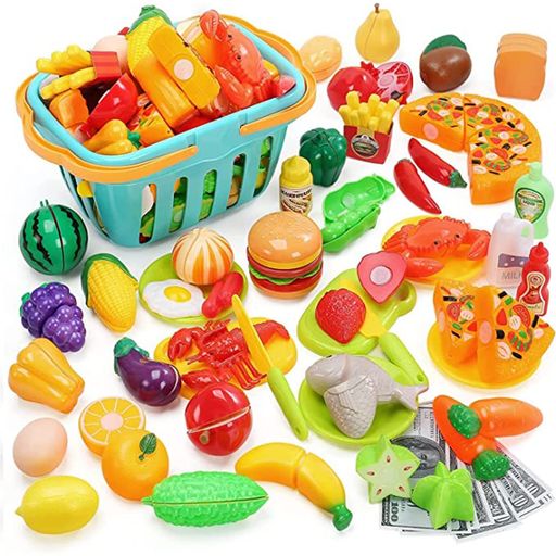 おままごとセットおもちゃHOLYFUNままごとセットおままごと食材100点セットキッチンセットごっこ遊びDI..