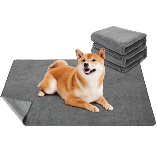 Rakuten - 【2枚セット】犬猫用洗えるペットシーツ繰り返し使える犬用おしっこマットペットマット漏れにくさ噛み耐性速乾消臭介護制菌超吸収(150*90cmグレー)