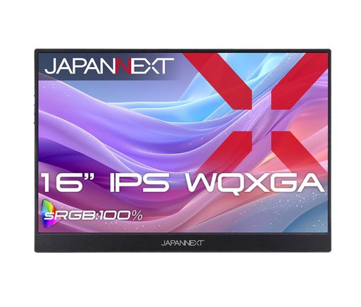 JAPANNEXT 16インチ IPSパネル搭載 WQXGA(2560x1600)解像度 モバイルモニター JN-MD-IPS16WX miniHDMI USB-C sRGB:100% HDR 自立式キックスタンド搭載