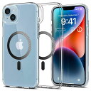 SpigeniPhone14PlusケースMagSafe対応マグネット搭載黄変なし2重構造米軍MIL規格取得耐衝撃すり傷防止マグセーフ適用カバーワイヤレス充電対応ウルトラ・ハイブリッドマグフィットACS04904