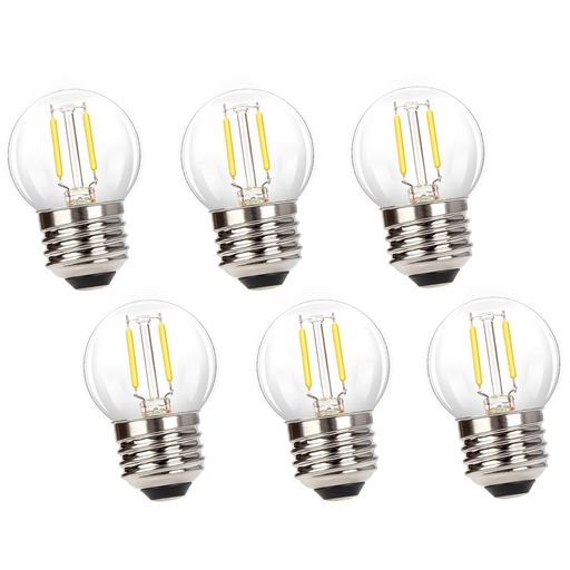 26 mm Cfl - LEDフィラメント電球E26口金10W形相当2700K電球色ミニエジソン電球1W非調光低消費電力常夜灯祝日結婚式お祭り和風装飾用雰囲気照明6個入り