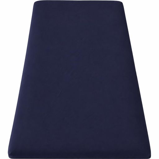 AVA.Home 敷き布団カバー ワンタッチシーツ シングル 105x215cm 綿混 全周ゴム 無地 ネイビー