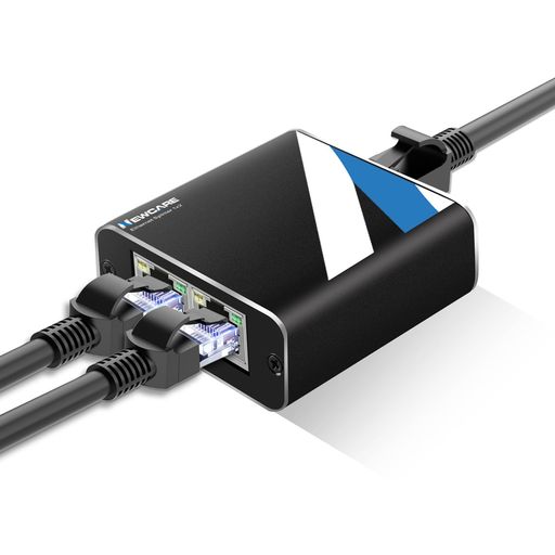 NEWCARE LAN 分配器 1入力2出力 高速1000MBPS LANケーブル 分岐 ネットワーク 分配器 LANポート 増設 有線LAN ハブ ギガビットLANケーブル 二股 LANインターネットスプリッターコネクター CAT