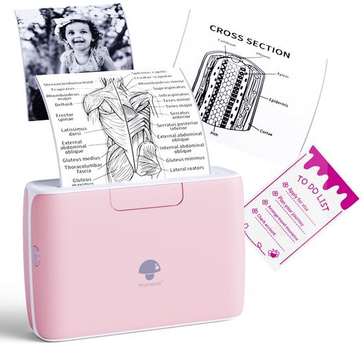 PhomemoM04Sスマホプリンター300dpiサーマルプリンターBluetoothポータブルプリンター53/80/110mm感熱..