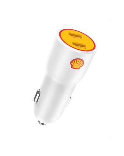Shell カーチャージャー 合計40W USB-C 2ポート PSE適合/PD3.0