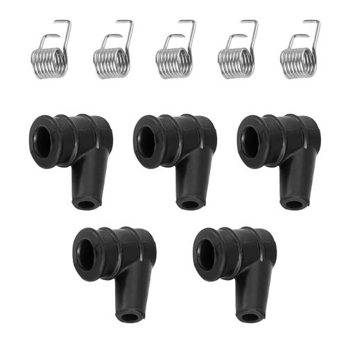 サムコス点火コイルキャップスパークプラグキャップ5点セットゴム製スプリング付き52CC58CC切払い機チ..