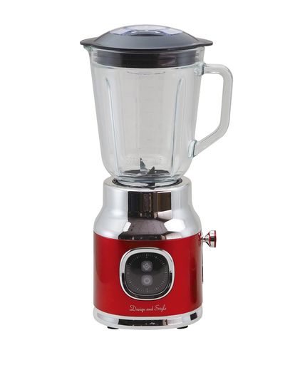 D&Sディーアンドエスミルミキサージューサーブレンダーレッド離乳食用氷も砕ける1Lスムージーガラス製..