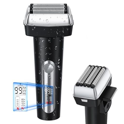 進化系AIシェーバー・剃り残しゼロ:この ひげそり 電動シェーバー は髭の濃さや長さをAIが自動検知し、最適なパワーで剃り残しを徹底カットできる シェーバー です。電動シェーバー は 極薄メッシュ刃が搭載し、内刃と外刃がヒゲを挟み込み、逃すことなく確実に深剃りを実現します。電気シェーバー は自動研磨システムを搭載しており、回転するたびに内刃が外刃で研磨され、常にシャープな切れ味。 LEDディスプレイ・強力モーター:電動シェーバーには、見やすい大型LED液晶ディスプレイを搭載しており、バッテリー残量や回転速度を直感的に確認できます。お手入れタイミングやチャージのタイミングもアイコンで表示され、日々のメンテナンスも簡単です。パワーたっぷりのリニアモーターを通じて、髭が引っかからず根元からしっかり深剃りを実現します。電動髭剃りとしての機能を最大限に発揮し、常に最適な状態を保てるスマートなデザインです。 IPX7完全防水・乾湿両用:メンズ シェーバーの防水レベルはIPX7です。直接乾燥した状態でシェービングすることもできるし、顔にゲルや泡を塗った湿潤状態で剃ることもでき、異なるシェービング要求を満たすことができます。
