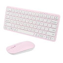 UMECHASER ワイヤレスキーボード マウスセット BLUETOOTHキーボード 無線 かわいい 使いやすい テンキーレス コンパクト ブルートゥース+2....