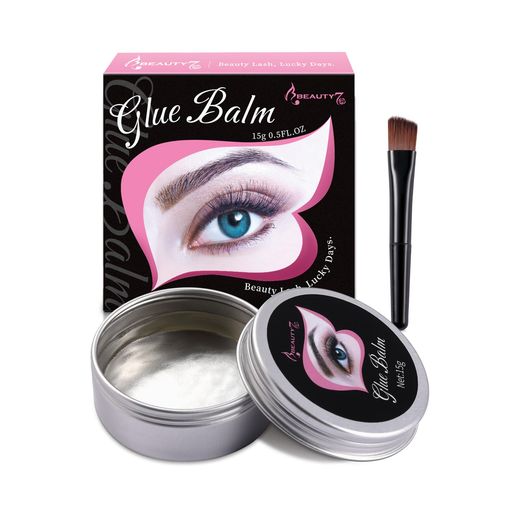 Beauty7ラッシュリフト用高粘着接着剤まつ毛パーマグルー固体ラッシュ接着剤まつげ/眉毛固定する透明防水ラッシュリフトグルー超強力タイプウォータープルーフ大容量15gブラシ付け