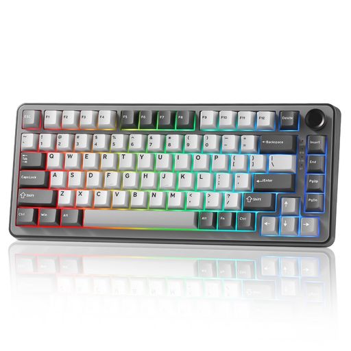 YUNZII B75 PRO 75% ガスケットゲーミングキーボード 無線メカニカルキーボード BT...