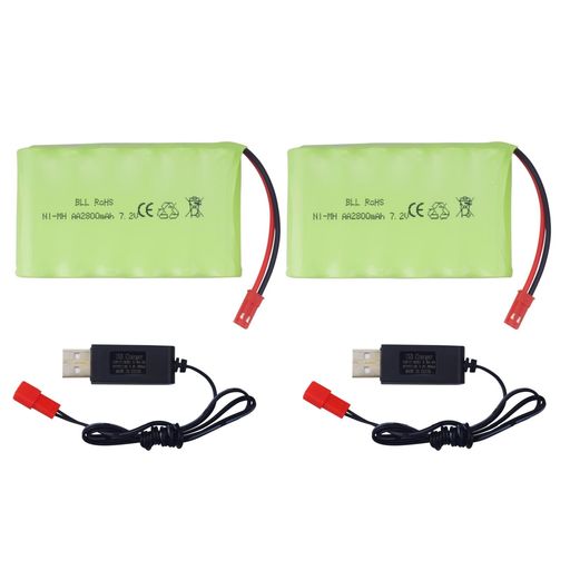 互換性 : このバッテリーは7.2V 2800mAh JST-2Pプラグ単3ニッケル水素充電池で、様々なおもちゃ、ショベルカー、車、トラック、戦車、照明、電動工具に適しています。新バージョンTR-211 TR-212 TR-215 550ショベルカー、エンジニアリングビークル、トラック、RCカーバッテリーに適しています。 製品の特徴 高い充電効率。低い自己放電率と長い貯蔵時間。 材料特性: バッテリーは高品質の材料で作られており、優れた品質と長時間の使用を保証します。 サイズと重量: この電池は 85X51X15mm を測定し、132g/1PCS の重量を量ります。 パッキングリスト: 2PCSバッテリー+ 2PCS充電ケーブル