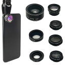 Glvaner7in1/10in1スマートフォン用カメラレンズスマホ用撮影セット広角レンズ+マクロレンズ+魚眼レンズ+望遠/CPL/万華鏡/星形/フローフィルタ...