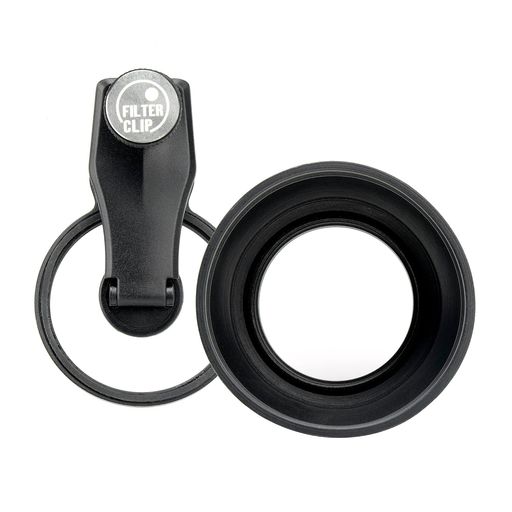 EXAPRO スマートフォン用アクセサリ フィルタークリップ + Lens Hood 映りこみ・反射軽減 フィルター径49mm クリップタイプ iPhone / Android対応 EXP-LH-01
