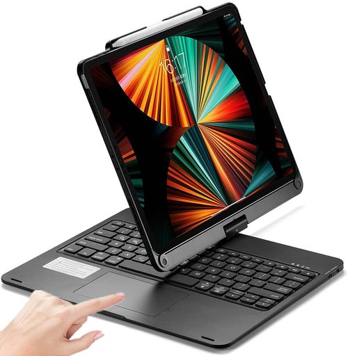 PboyiqiSキーボードケース用のiPadAir13インチ(M32025/M22024)/Pro12.9第6/5/4/3世代360度回転式タッチパッドペンシ…