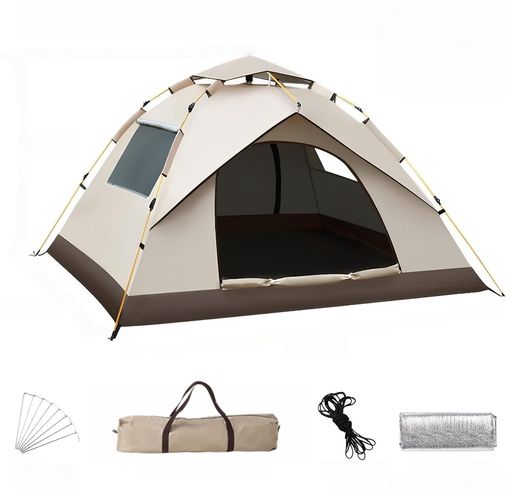 【プロ級ワンタッチ操作で、設営・収納が驚くほど簡単!】従来の煩わしい組み立てはもう不要です✨このワンタッチテントは「持ち上げて開く」「下に引いて閉じる」たった2つの動作で、わずか5~30秒で設営完了。この折りたたみテントは、初めて使う方やお子様でも、一人でひとりで楽々と操作できるワンタッチテントです。収納時は自動折りたたみ構造で、コンパクトな65x17x17cmに収まり、アウトドア初心者でも急な雨に慌てることなく対応でき、面倒な準備に時間を費やす必要はありません 【台風級の風雨にも負けない、しっかりとした頑丈設計!】このテントはワンタッチ操作で簡単設営でき、耐水圧3000mm+防風5級(風速10m/s)の本格的な防水・防風性能を備えています。AES高強度クレームと強化ABSフレームが、突風でテントが飛ばされるのをしっかり防止。ダブルファスナー構造のドアは雨水の侵入を完全にブロックし、ポリエステル生地と防虫メッシュは独立して開閉できる便利設計です。荒天になっても「家族の安全を守る避難所」として活躍し、防災備蓄品としても最適。